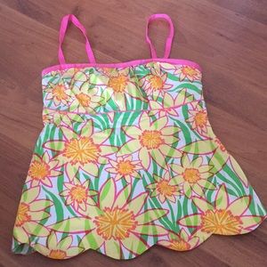 Lilly Pulitzer top with removable straps /like new